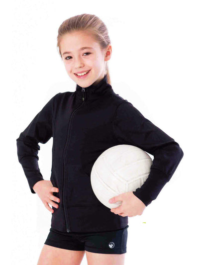 girls black basic activewear mini shorts
