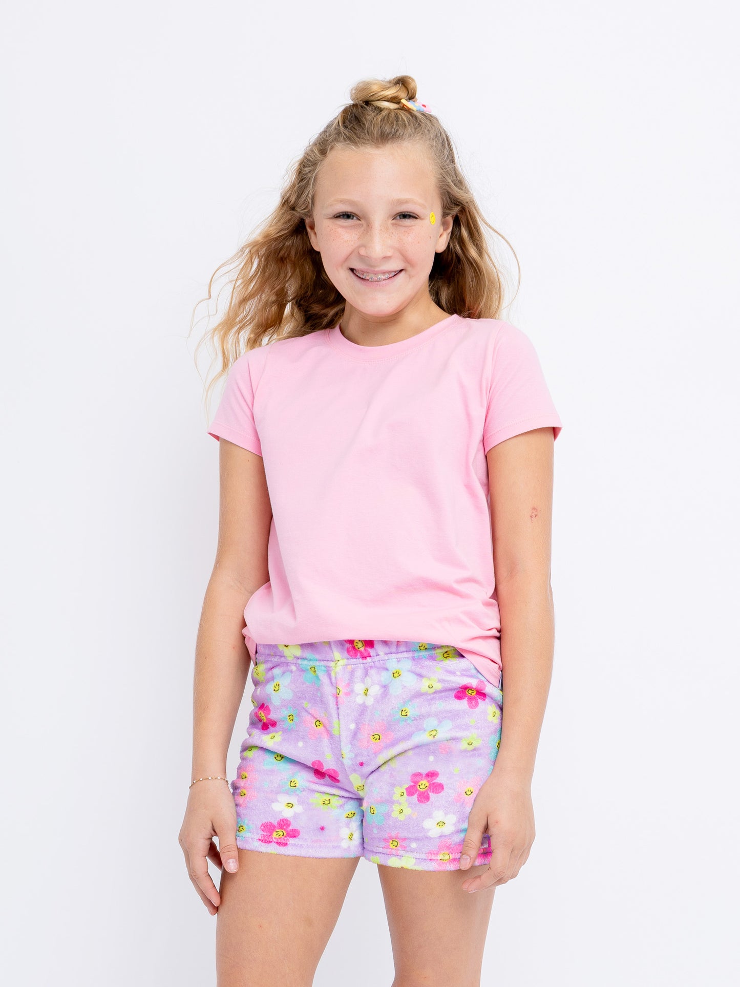 girls basic light pink short sleeve t-shirt