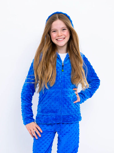 Minky Hoodie and Jogger Gift Set - Blue