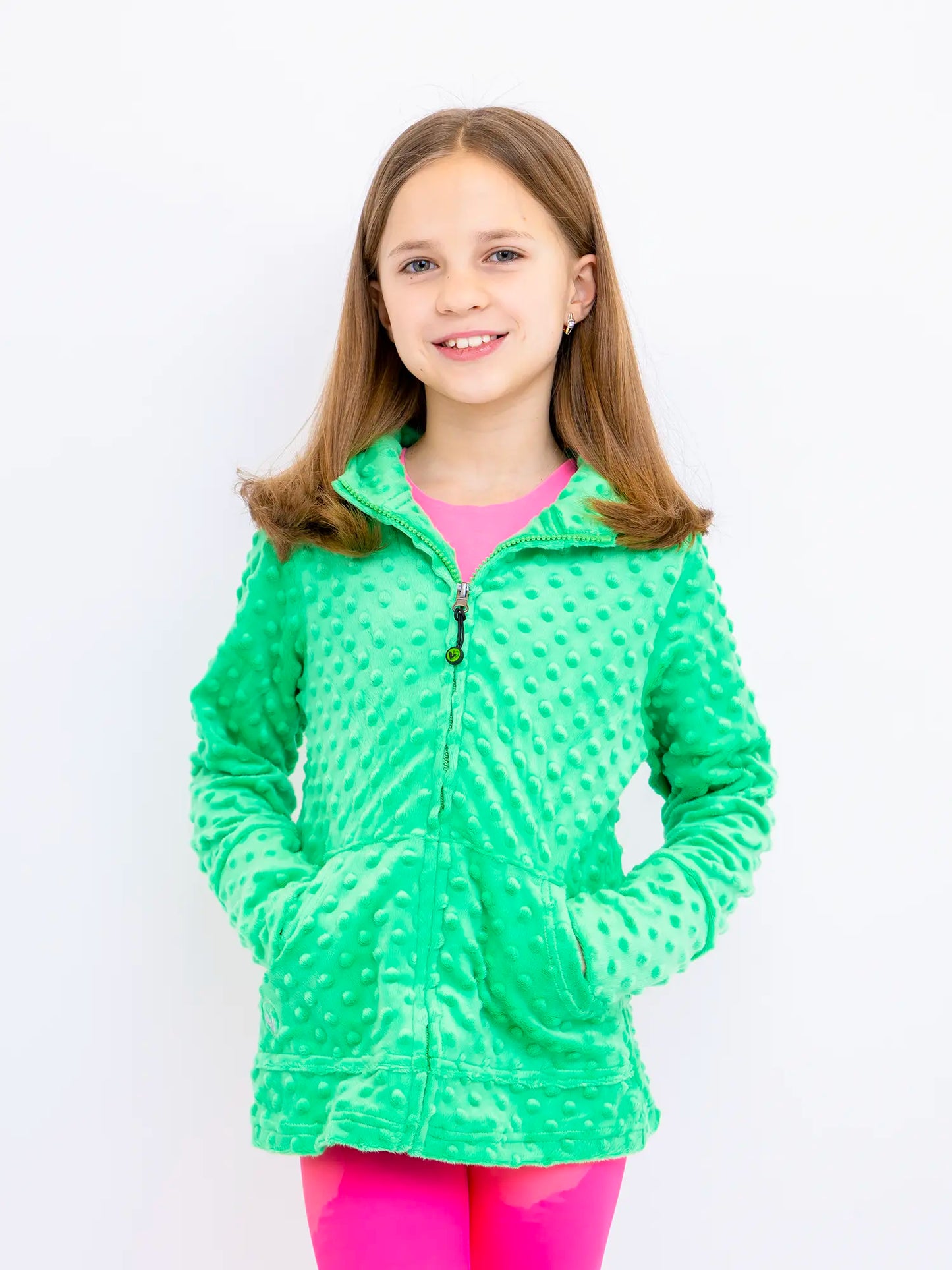 Minky Bubble Zip Hoodie