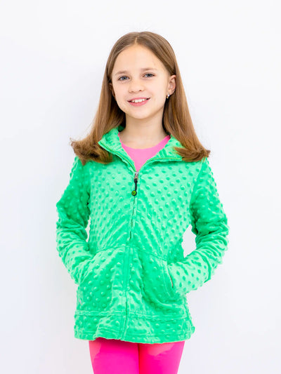 Minky Bubble Zip Hoodie