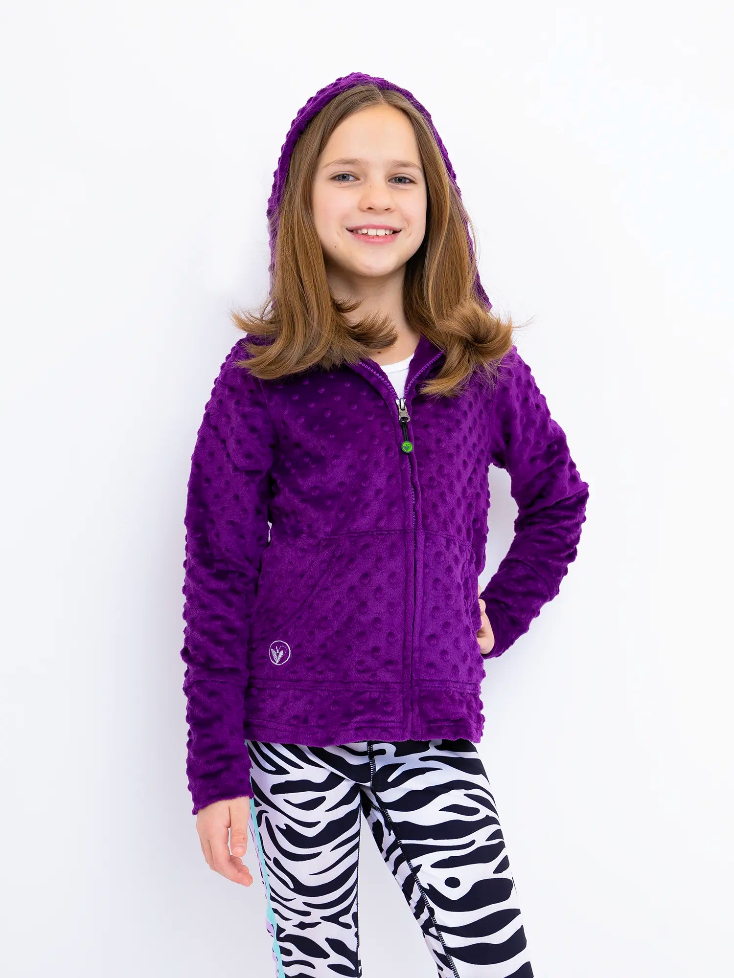 Minky Bubble Zip Hoodie