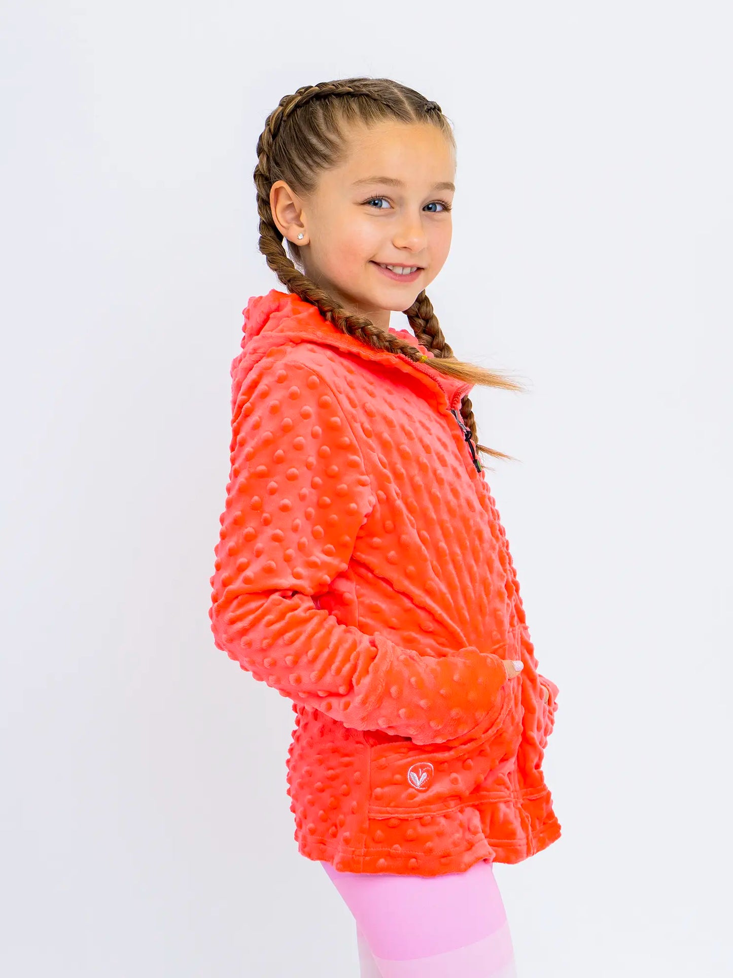 Minky Bubble Zip Hoodie