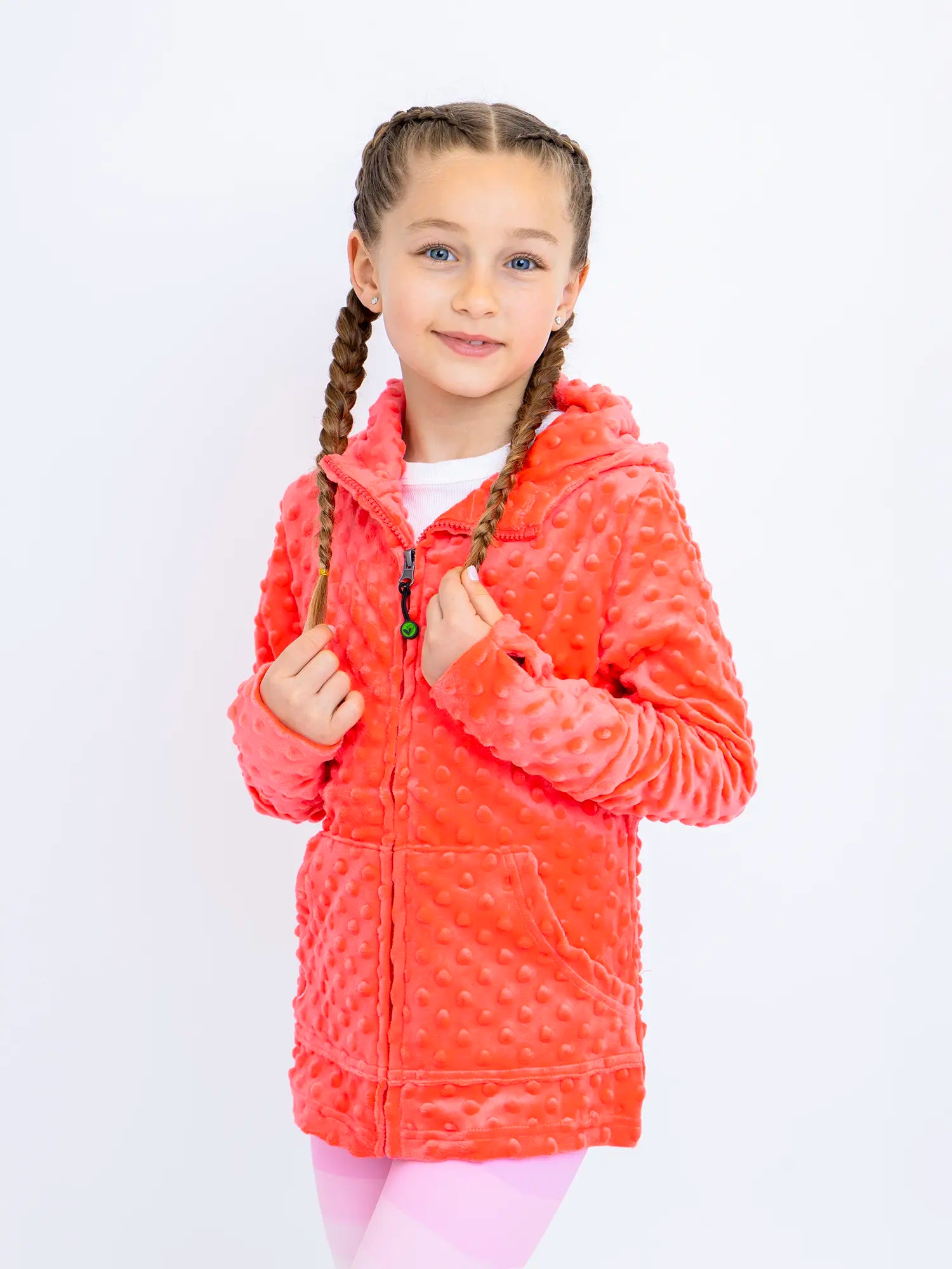 Minky Bubble Zip Hoodie