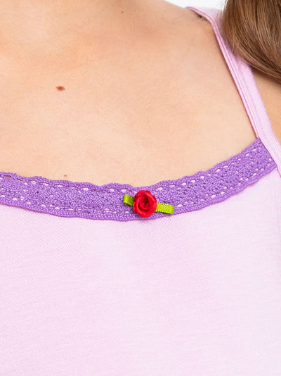 girls lavender cami pajama short set