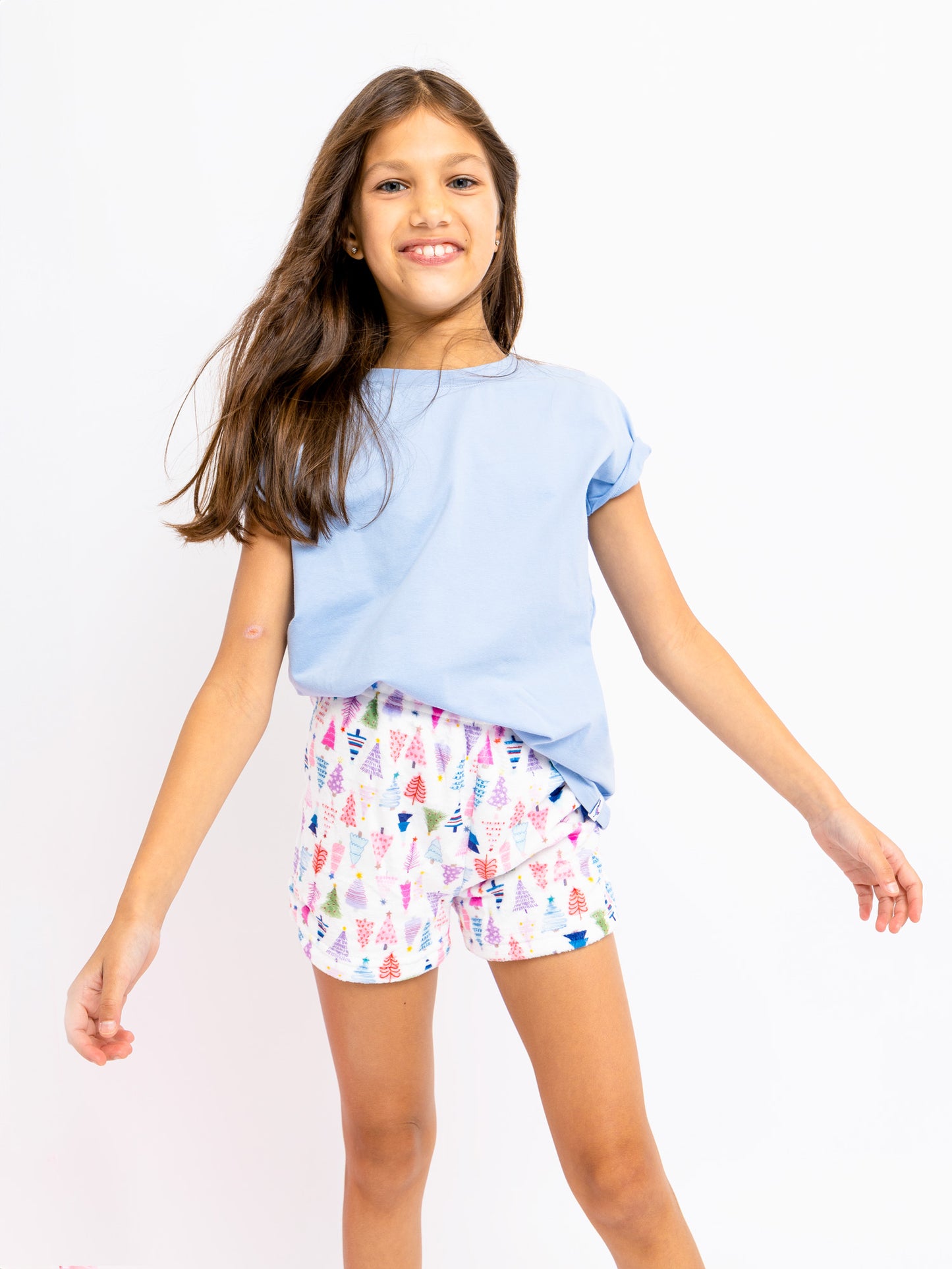 girls basic light blue short sleeve t-shirt