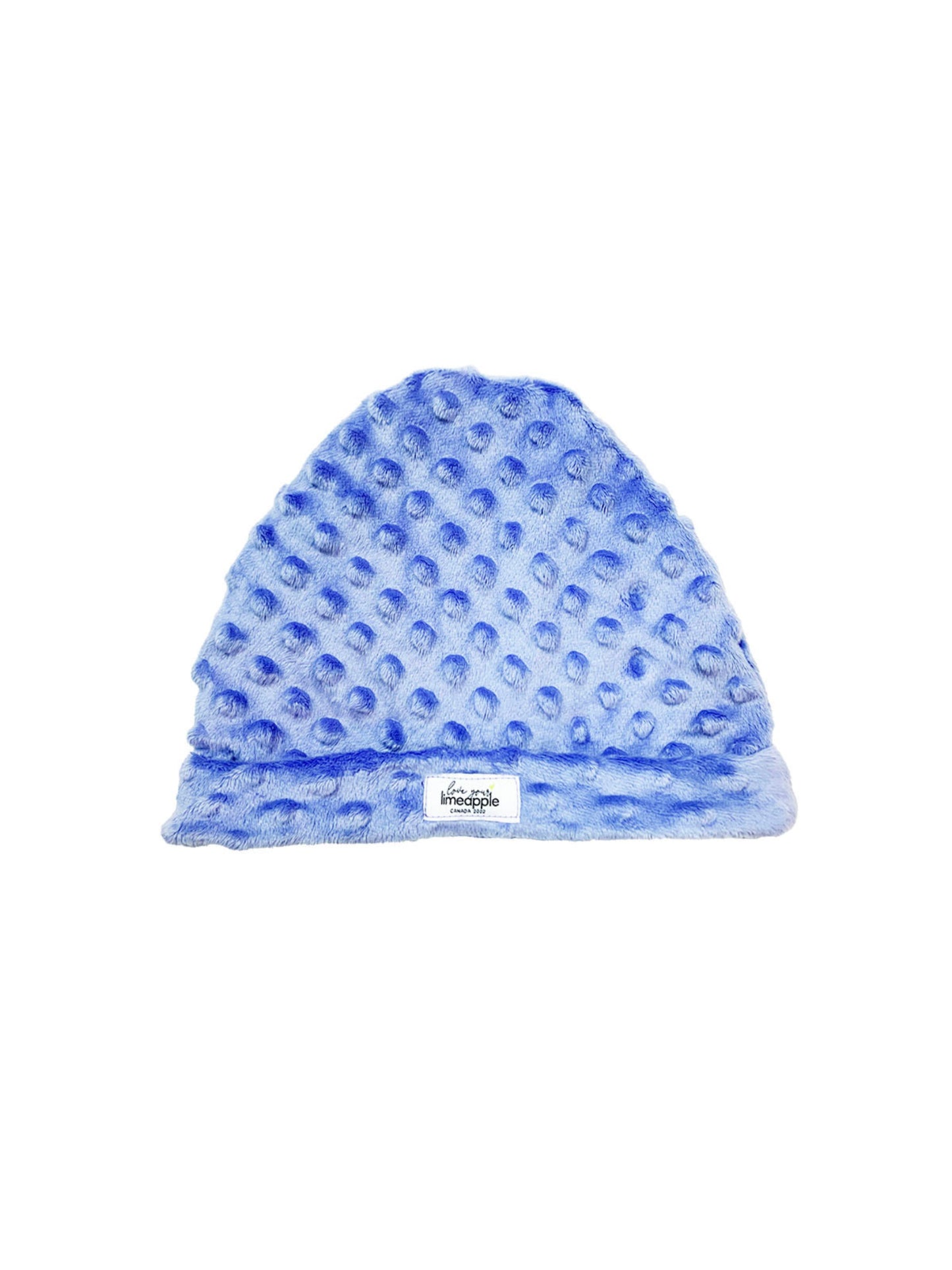 girls periwinkle minky bubble beanie