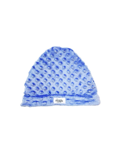 girls periwinkle minky bubble beanie