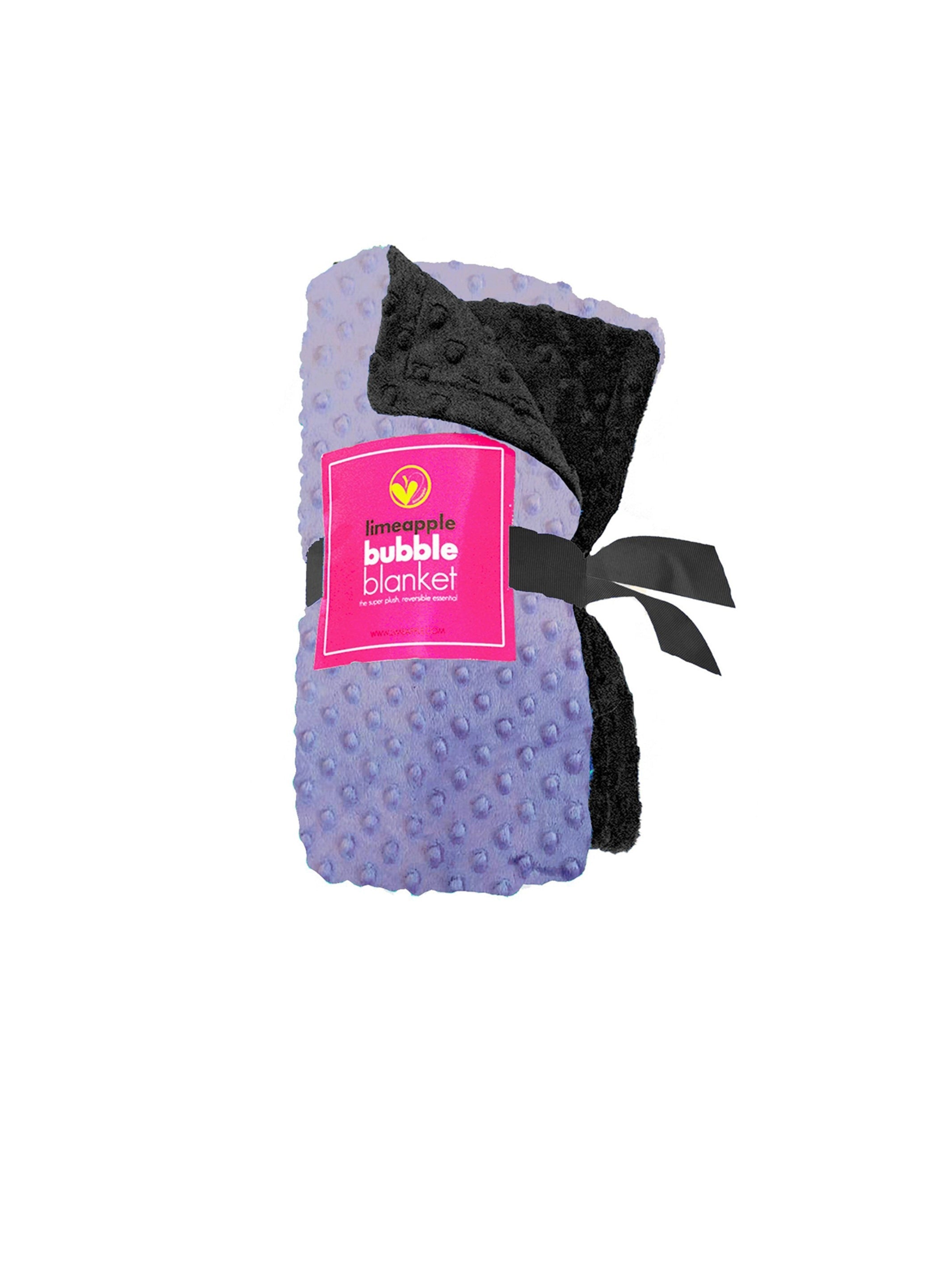 girls minky bubble beanie and reversible bubble blanket gift set