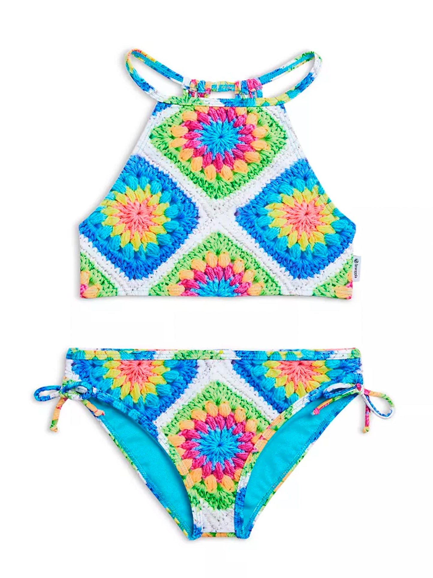 Girls Printed tankini swimsuit two piece Set