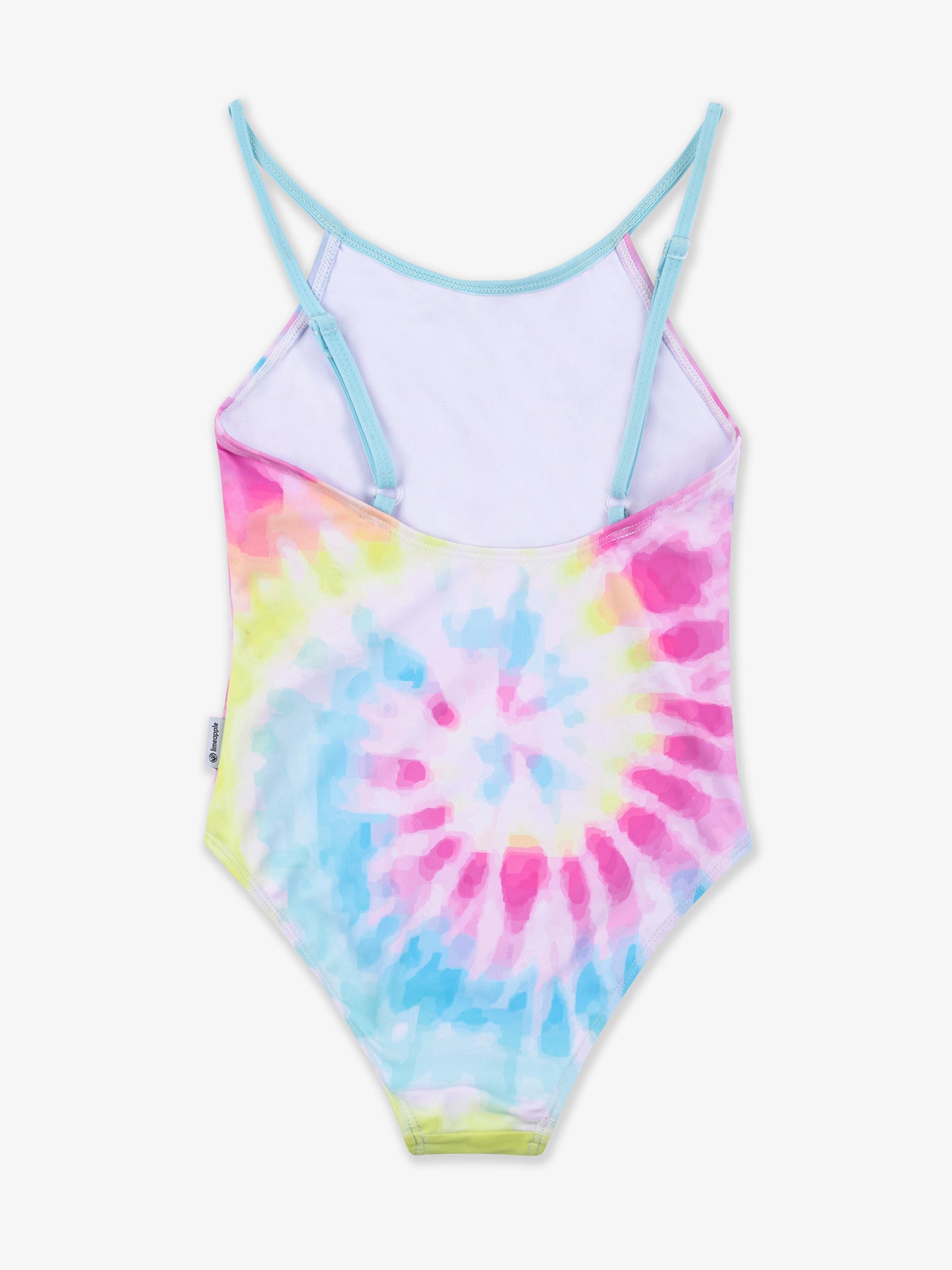 girls pastel tie dye one piece swimsuit