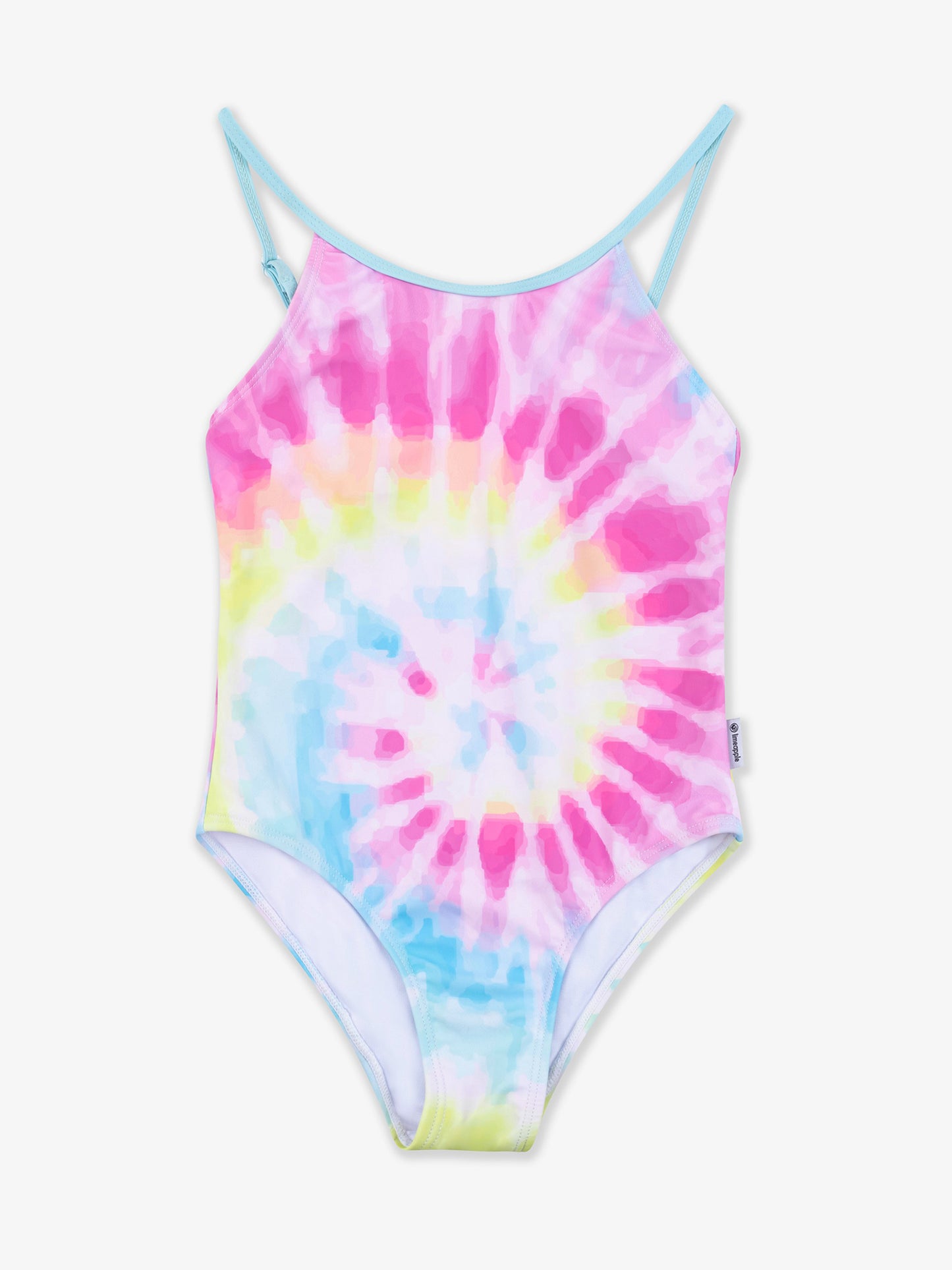 girls pastel tie dye one piece swimsuit