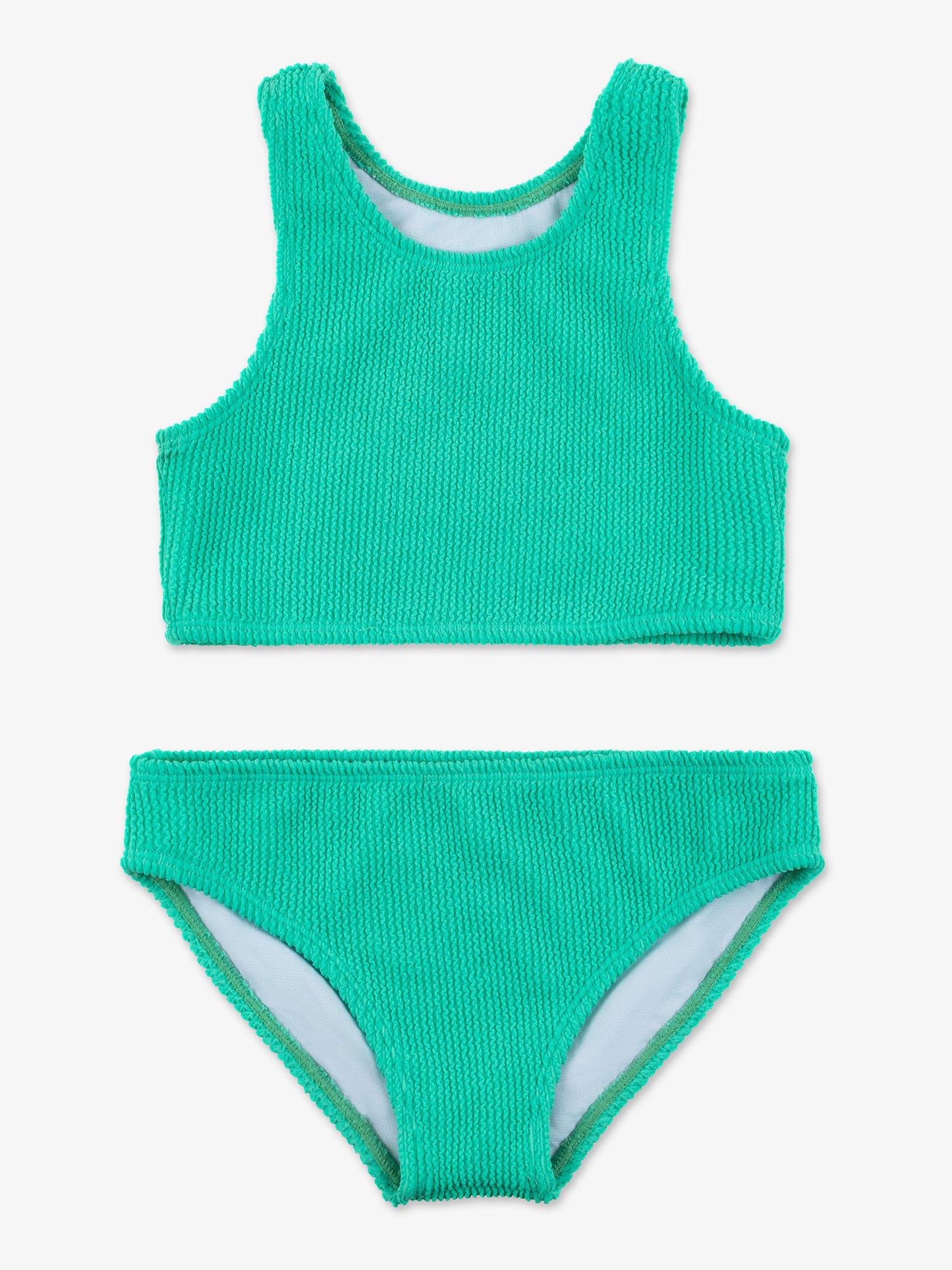 girls perwinkle crinkle tankini two piece swimsuit