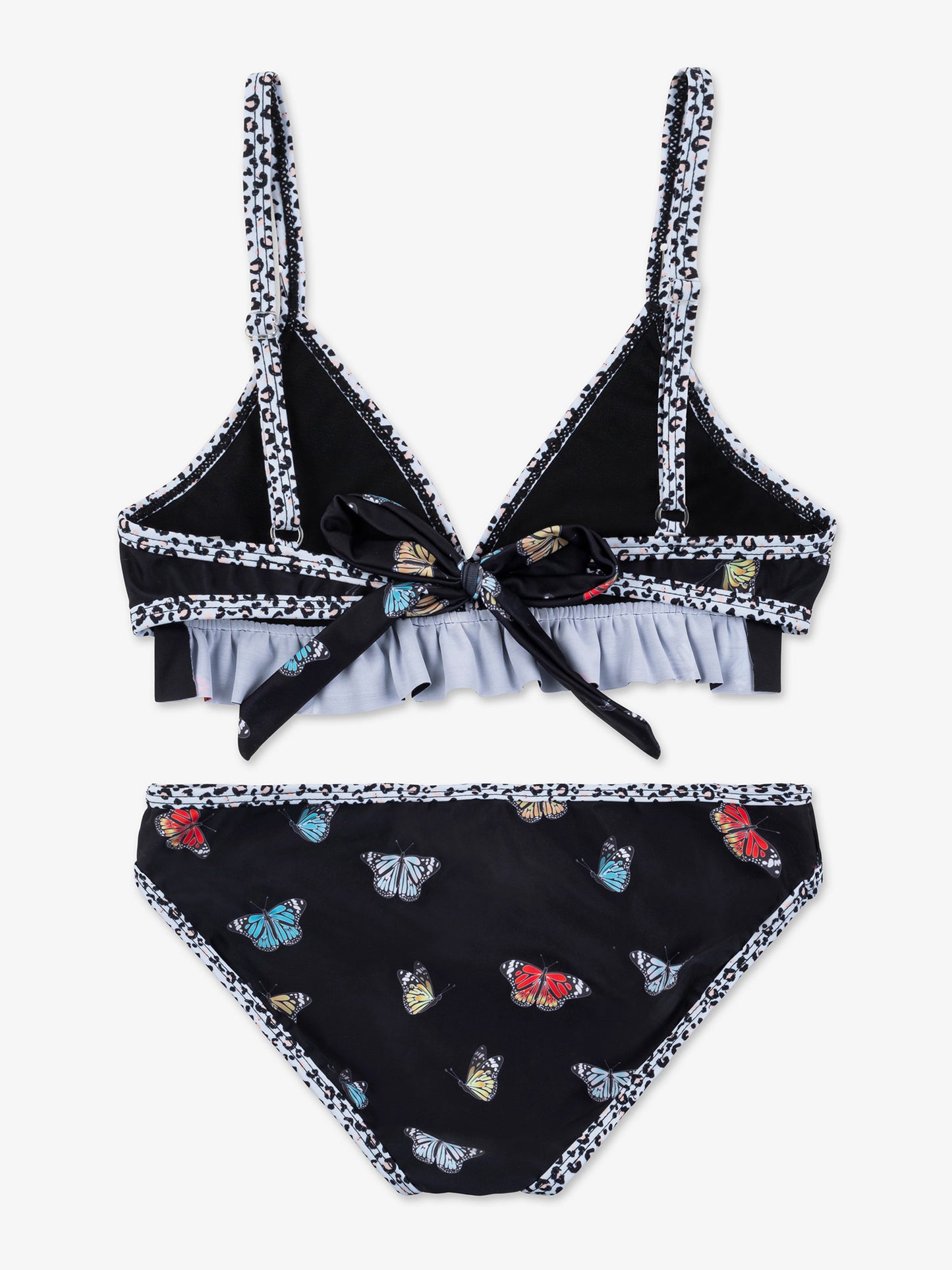 girls butterfly black bikini swimsuit