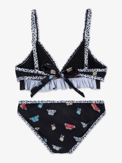 girls butterfly black bikini swimsuit