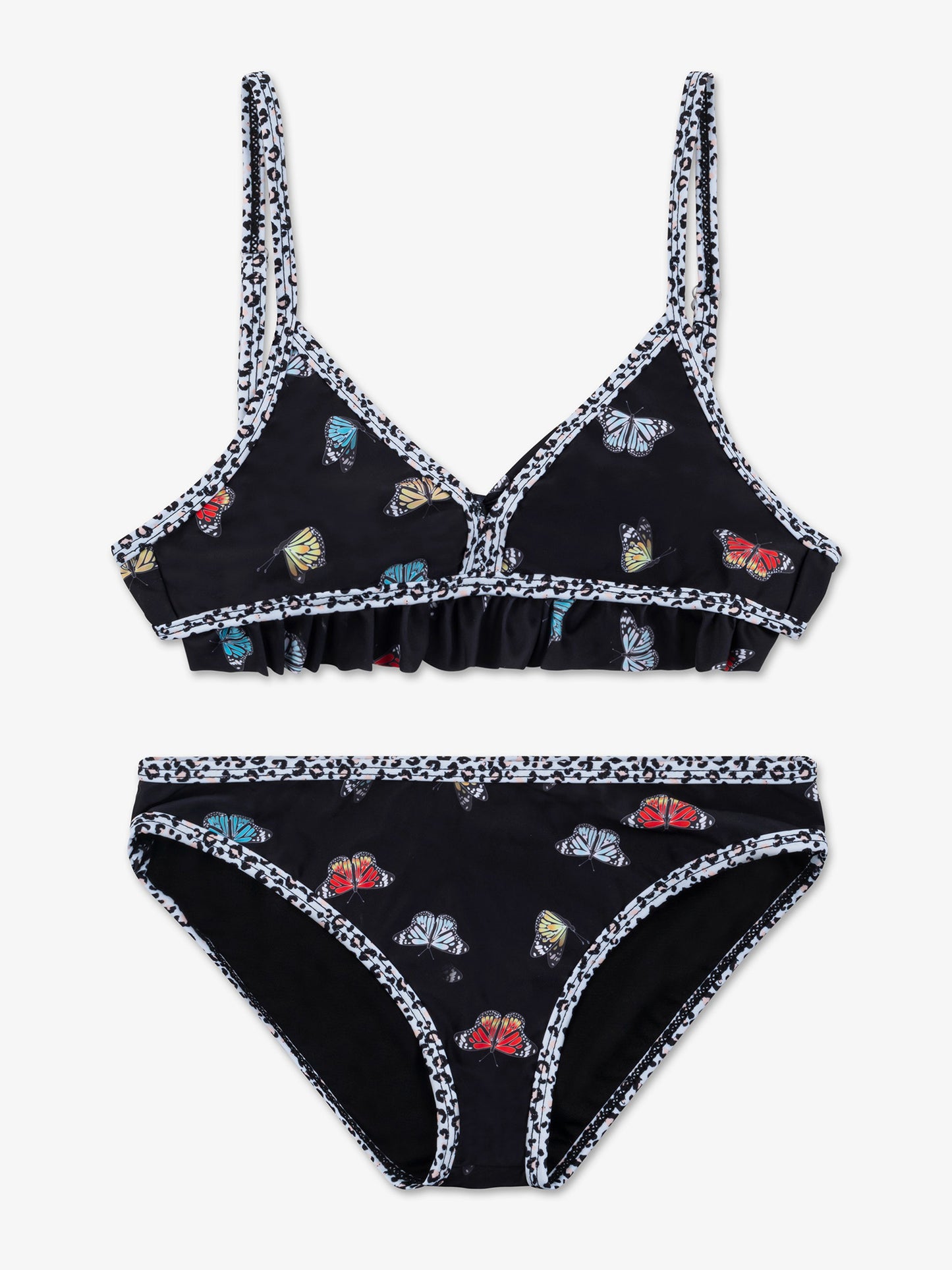 girls butterfly black bikini swimsuit