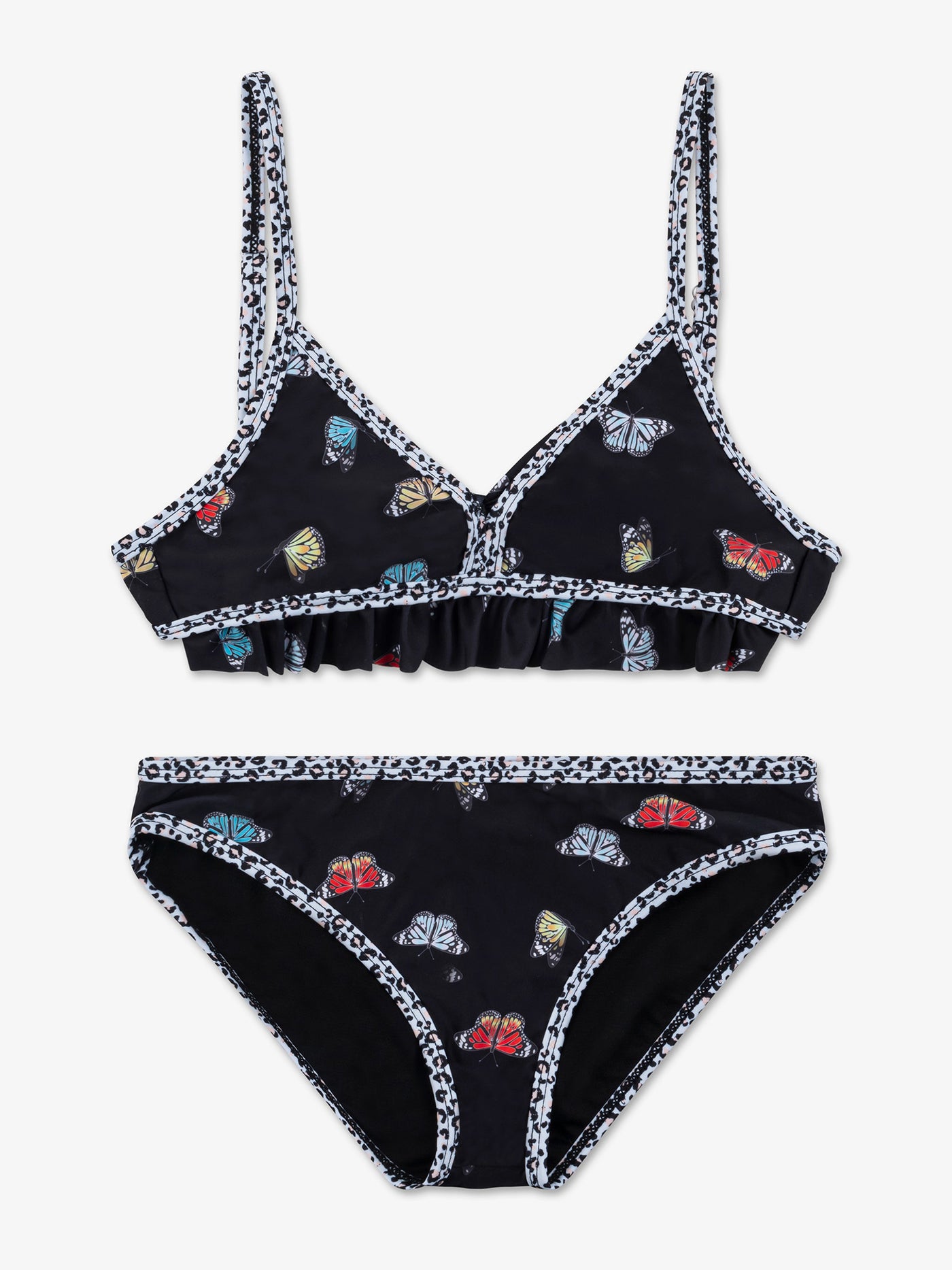 girls butterfly black bikini swimsuit