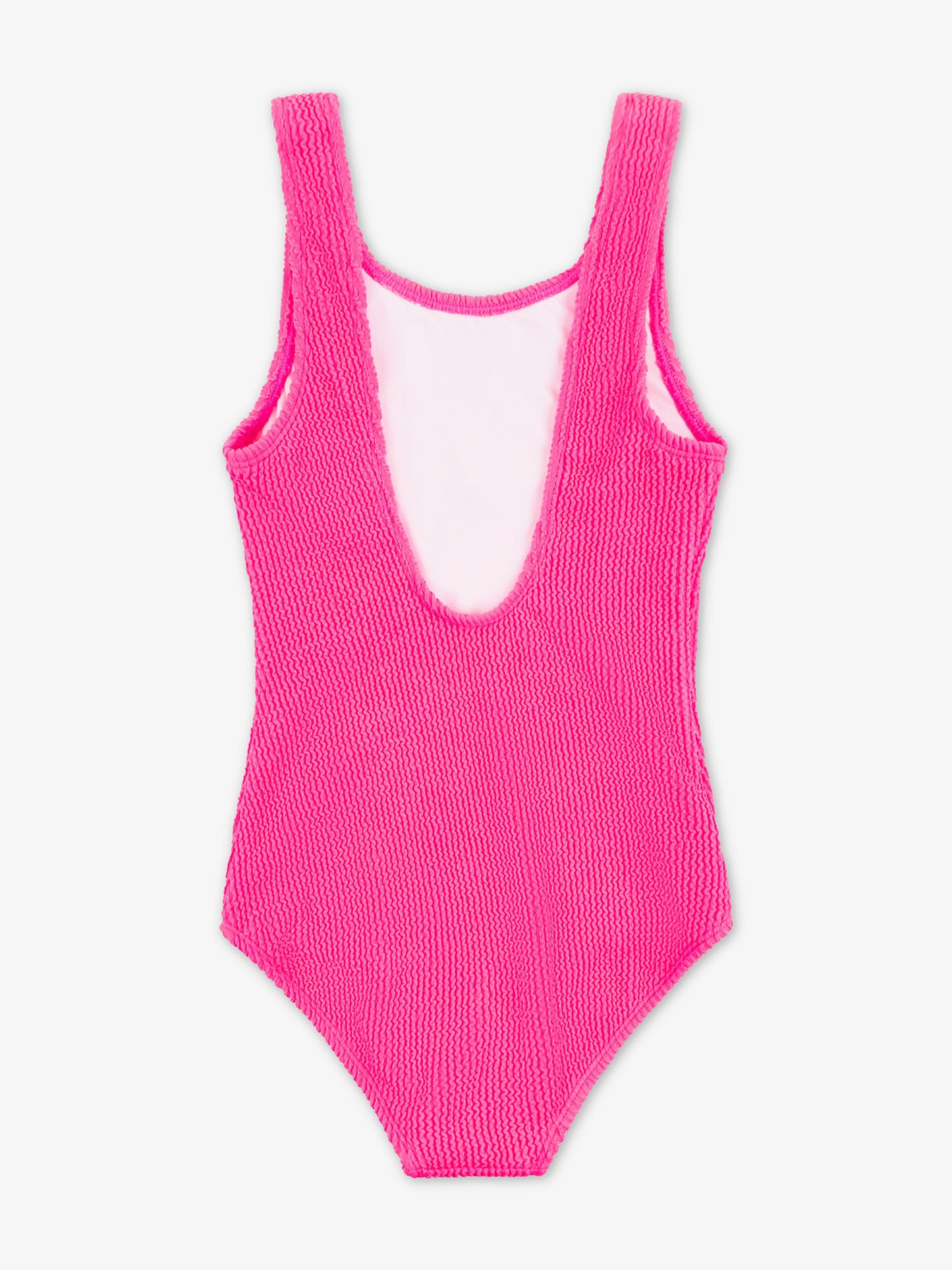girls blue crinkle one piece swimsuit