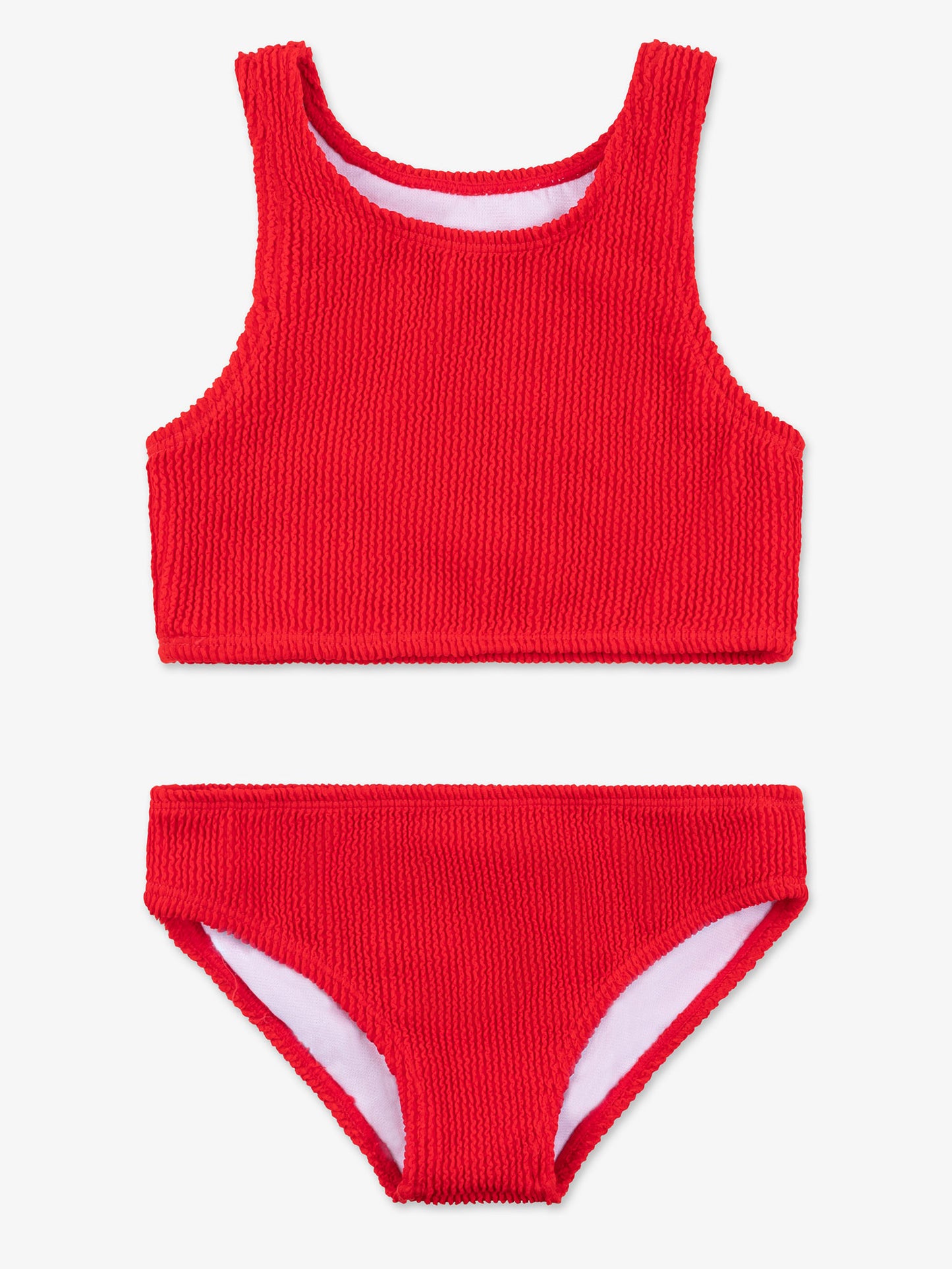 girls perwinkle crinkle tankini two piece swimsuit