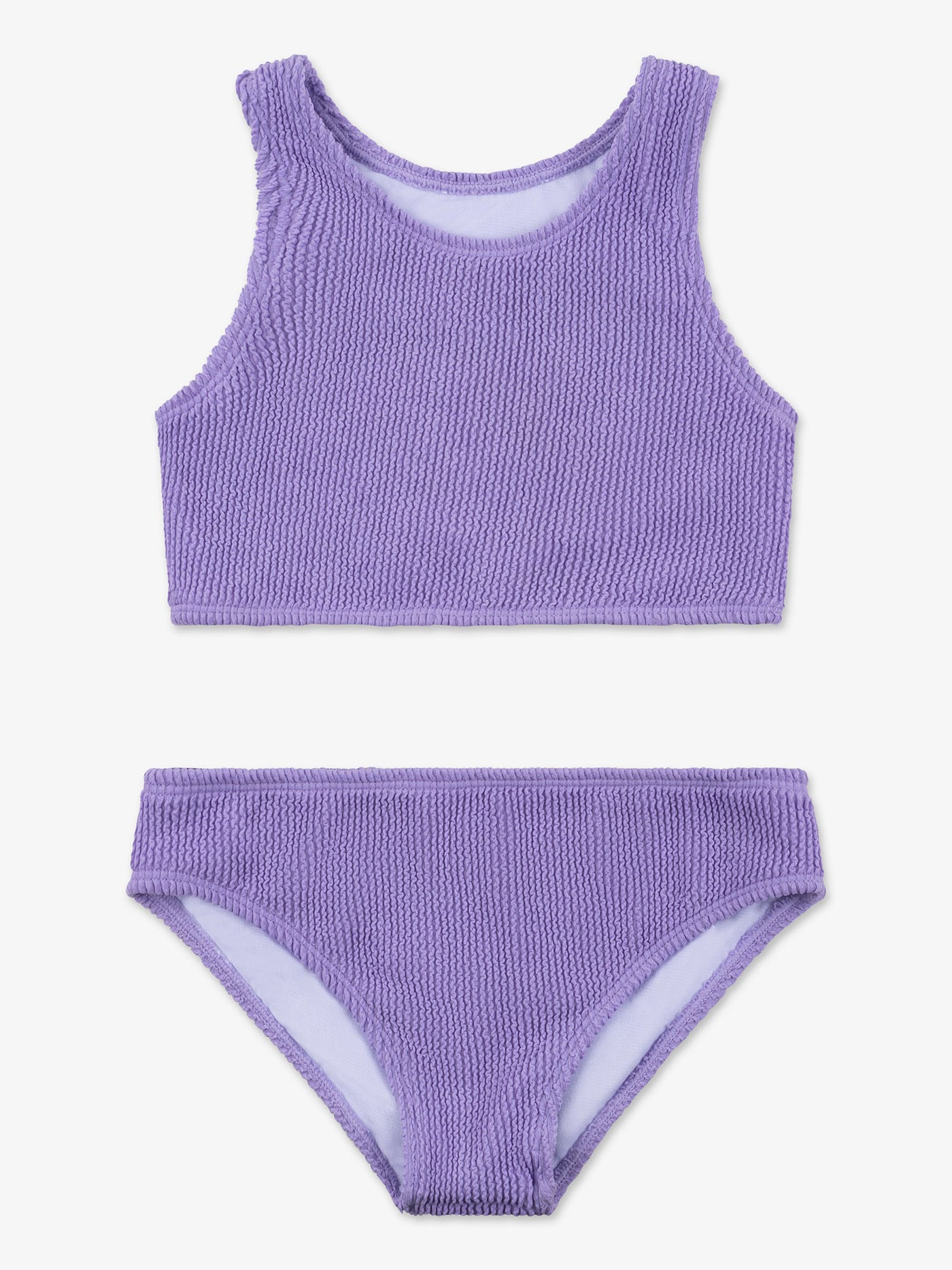 girls perwinkle crinkle tankini two piece swimsuit