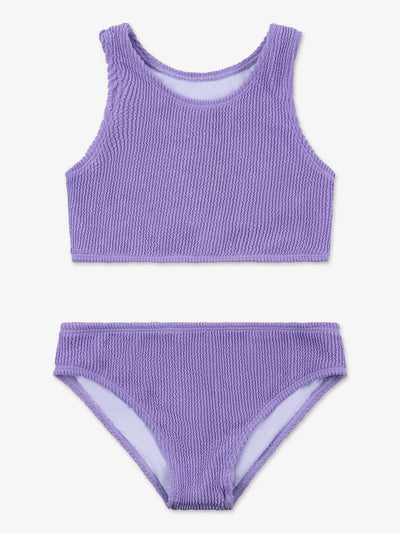 girls perwinkle crinkle tankini two piece swimsuit