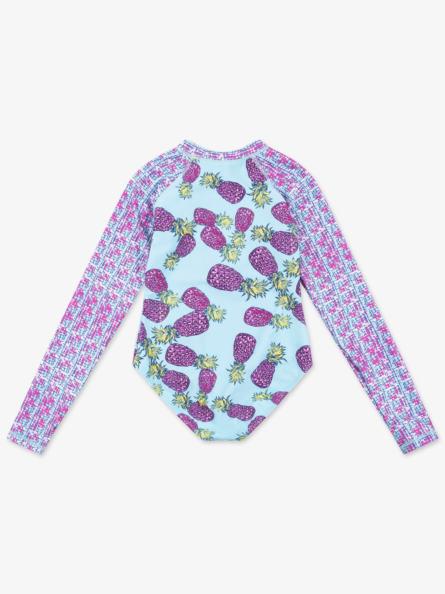 girls pineapple one piece rash guard swimsuit