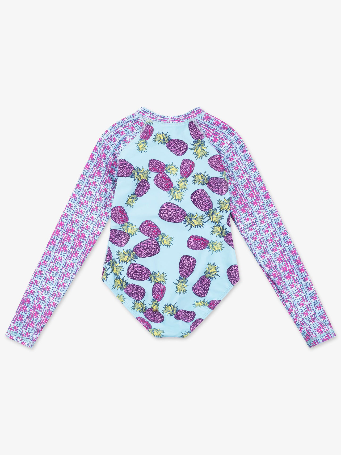girls pineapple one piece rash guard swimsuit