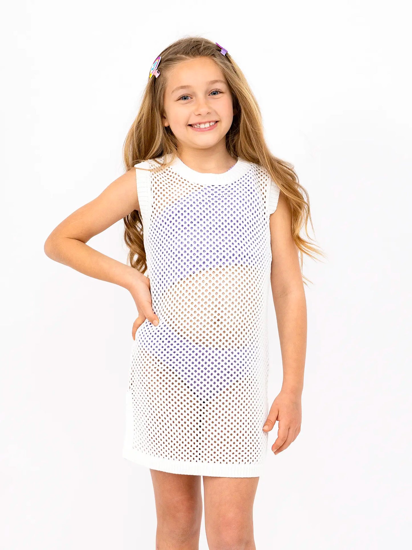 Reina Crochet Knit Cover-up Dress
