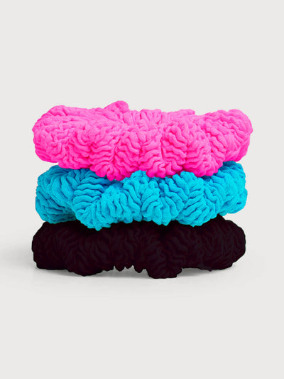 girls crinkle stretch hair scrunchie set