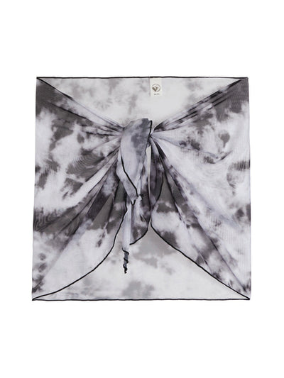 girls mesh tie dye sarong wrap skirt swim coverup