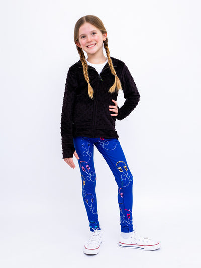 Blue Minky Zip Hoodie and Catie Legging Gift Set