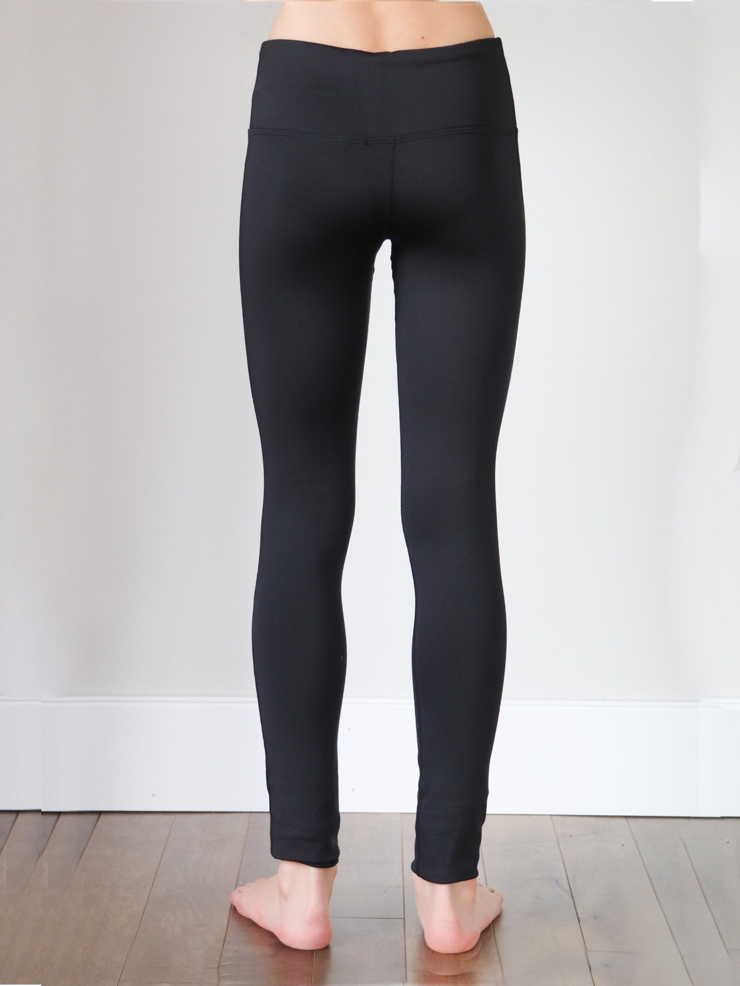 girls basic black activewear leggings