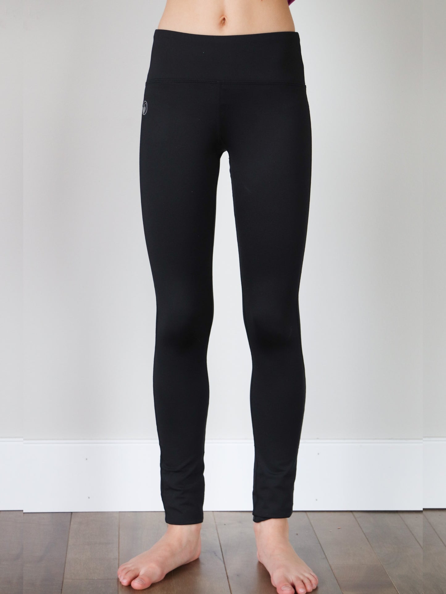 girls basic black activewear leggings