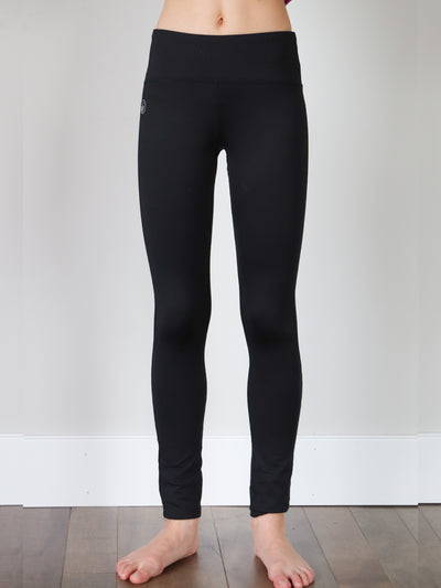 girls basic black activewear leggings