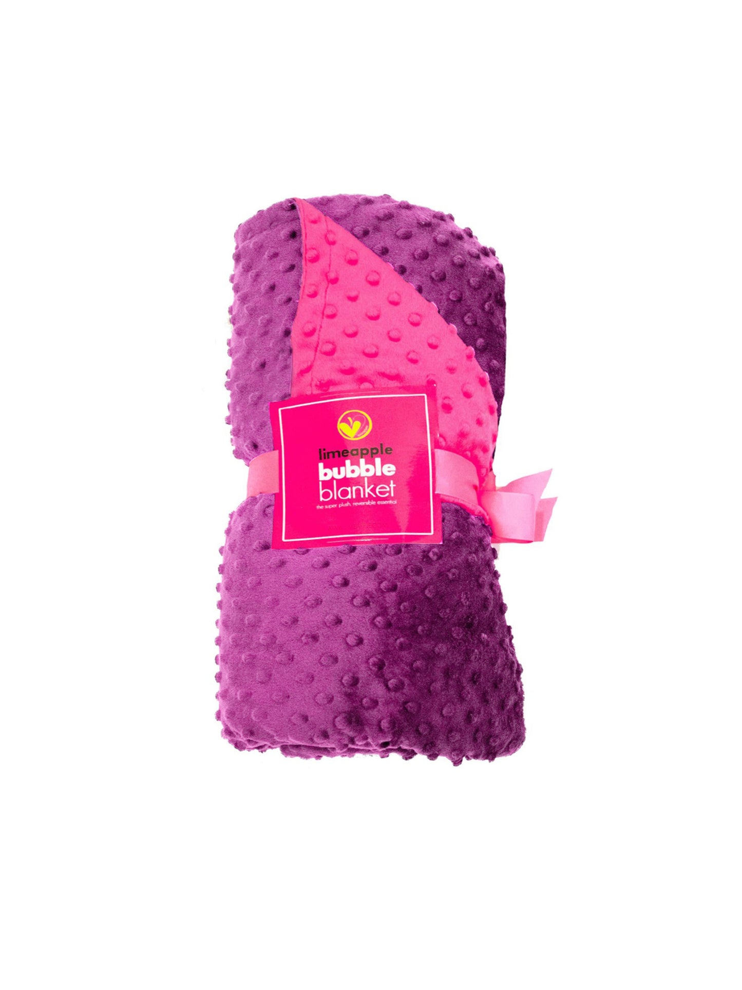 girls reversible minky bubble blanket