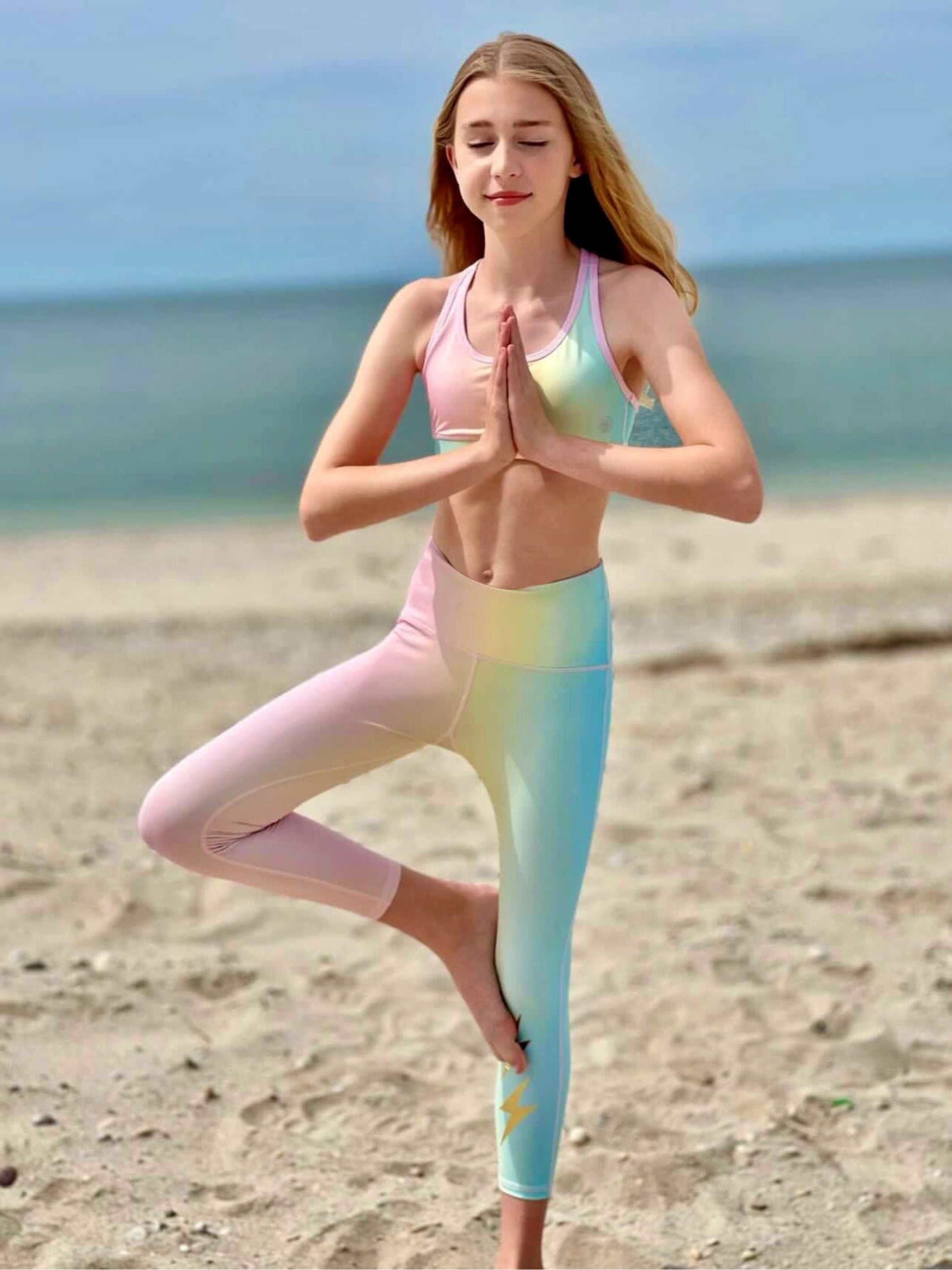 Fenna Pastel Activewear Capri Leggings