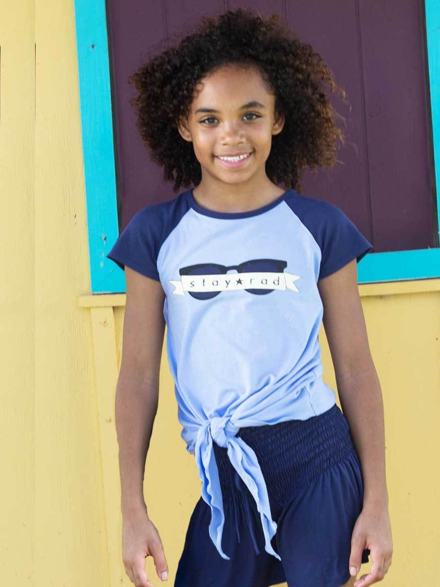 girls stay rad graphic short sleeve t-shirt