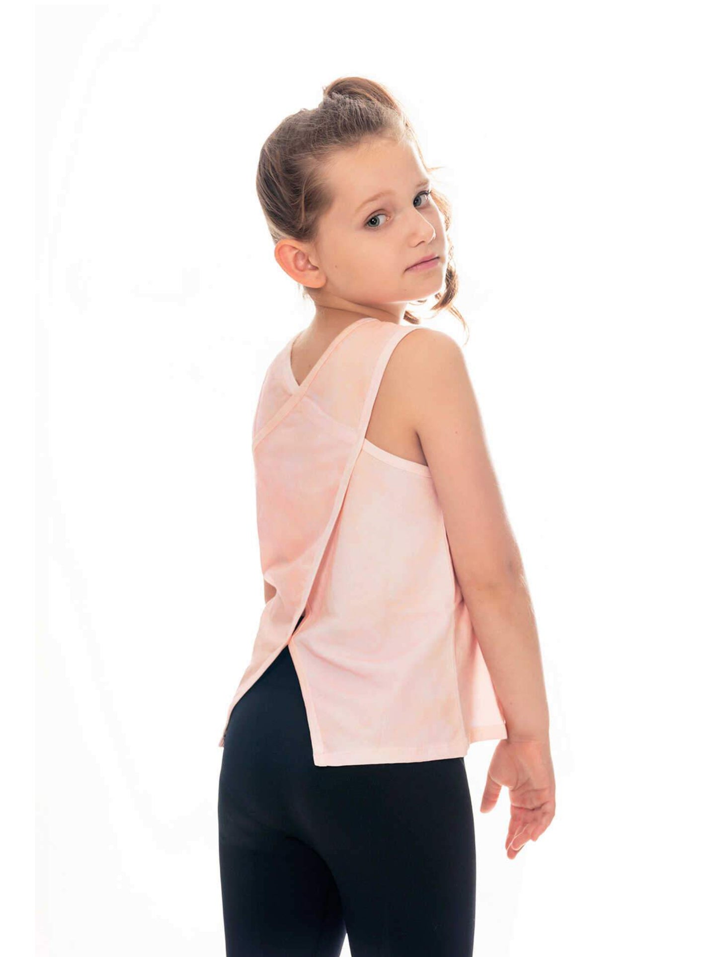 girls floral heart graphic tank top