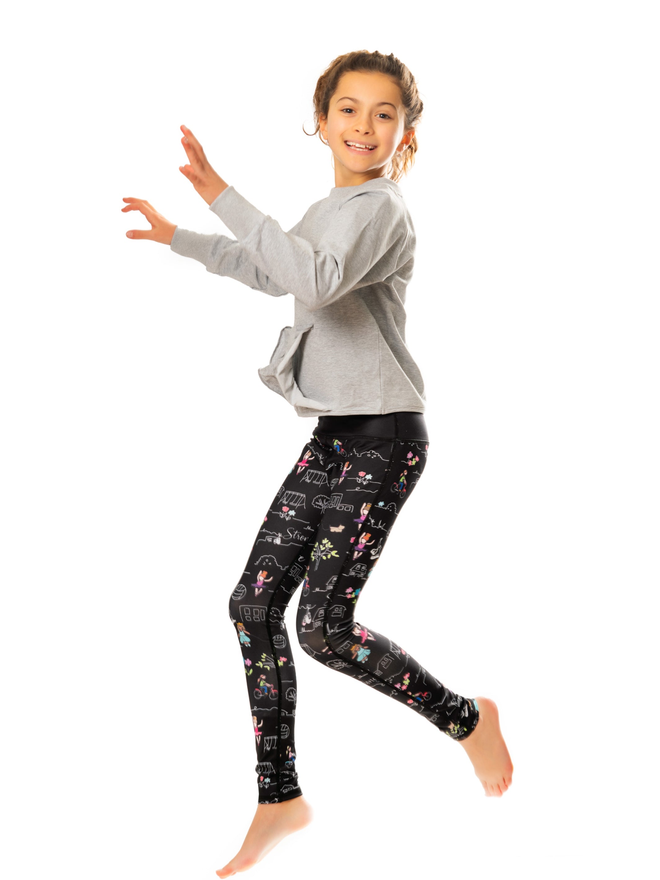 girls printed activewear leggings