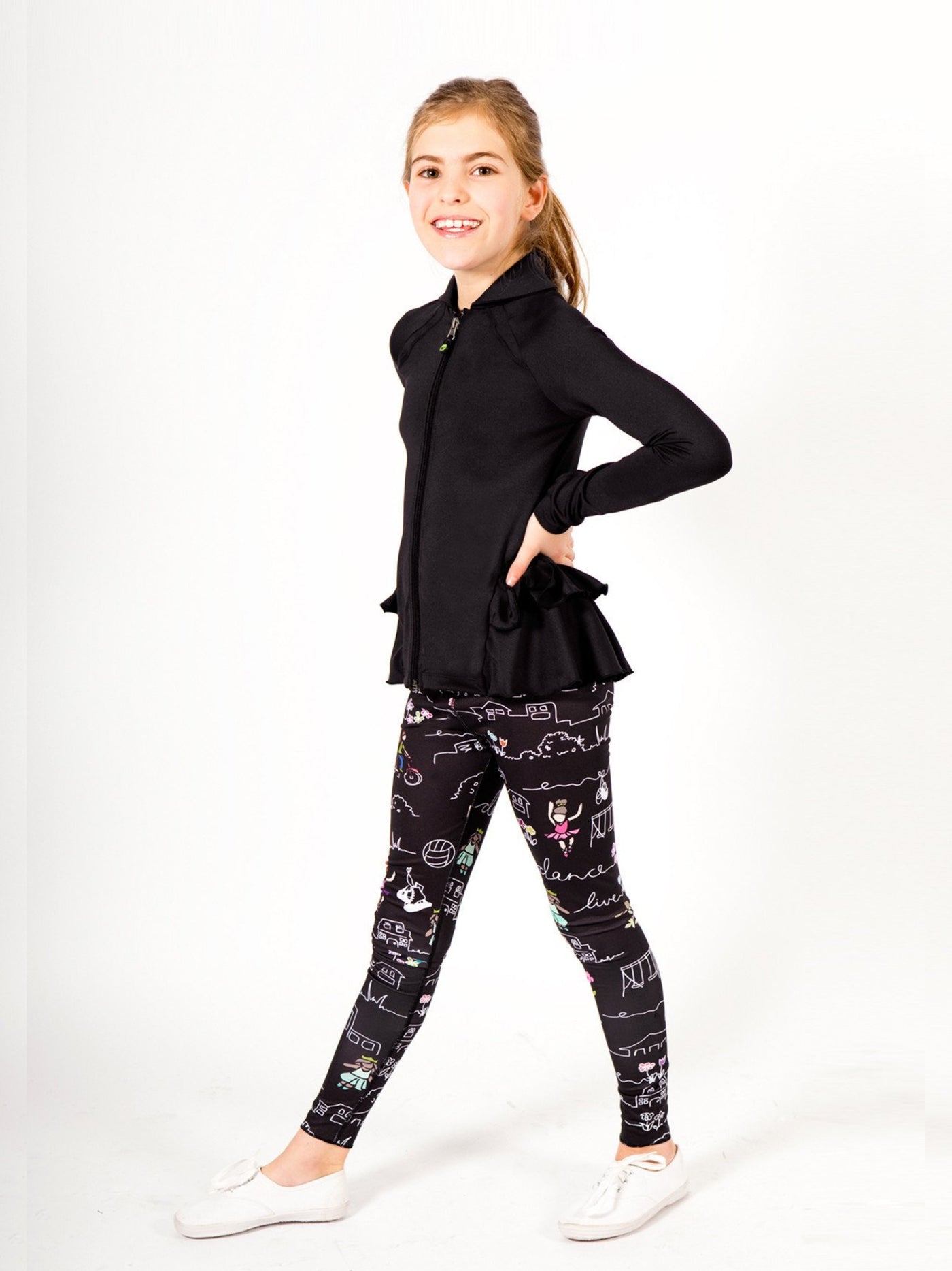 girls printed activewear leggings